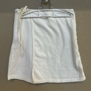 Princess Polly Terry Cloth Pool Wrap Skirt – White | Size US 4 🤍